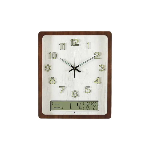 HENSE Радиоконтролируемый механизм Деревянный настенный часы Унисекс Белый