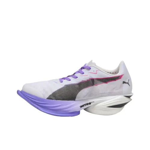 PUMA Fast R NITRO Elite 3 Дышащая Поддерживающая и Легкая Беговая Обувь Женская Белая