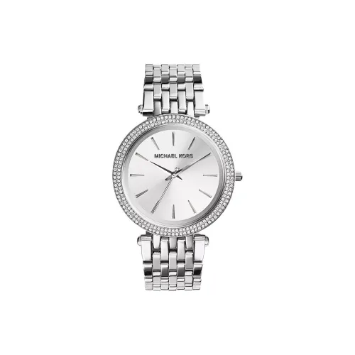MICHAEL KORS Женские часы Кварцевый механизм Ремешок из нержавеющей стали 39 мм Серебристый циферблат