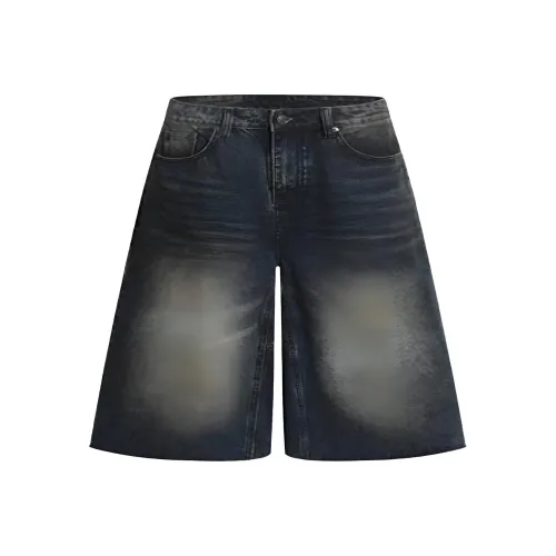 RiseBrand Черные Унисекс Джинсовые Шорты