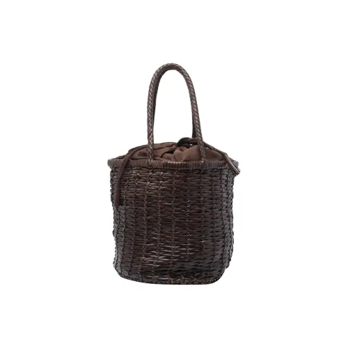 Dragon Diffusion Телячья кожа Ведрообразная сумка Большая Женская Коричневая