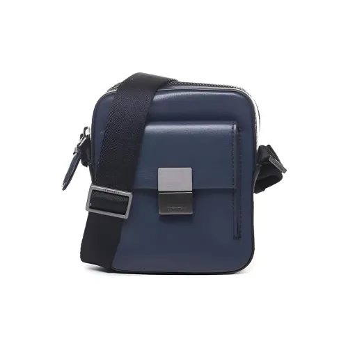 Calvin Klein Коровья кожа Сумка через плечо Мужская Синяя