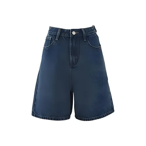 JOSR Темно-синие женские джинсовые шорты