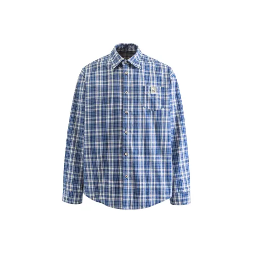 HYLHYL Синий Унисекс Рубашки