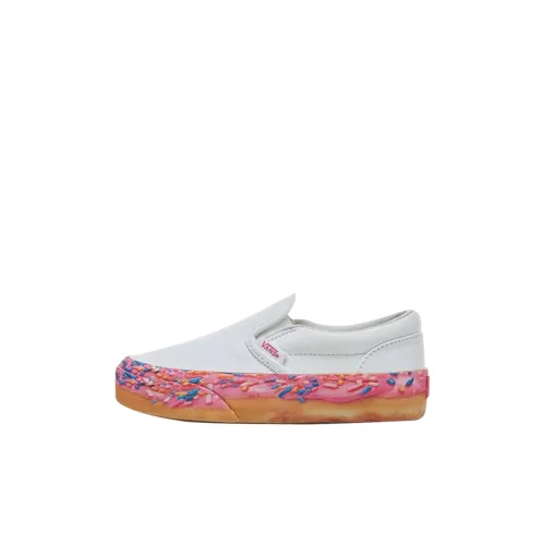 Vans CLASSIC Slip-On Low Top Детские Скейтбординги Белый Детский