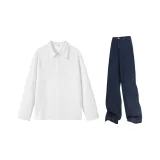 Повседневная спортивная одежда (белый + бирюзовый)