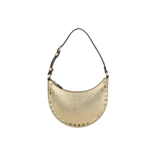 Valentino Garavani Металлическая украшенная сумка через плечо женская металлический цвет