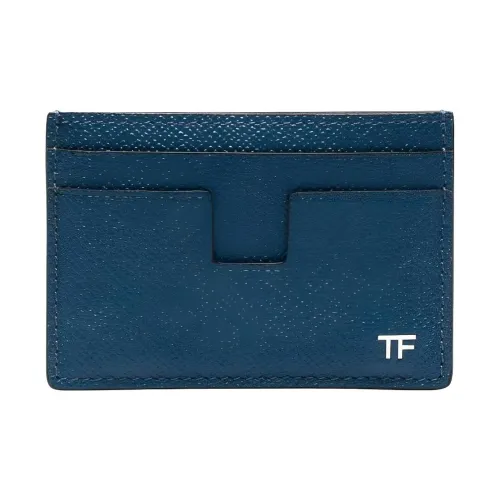 TOM FORD Men's Blue Calfskin Card Holder