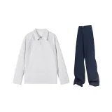 Повседневная спортивная одежда (Белый, серый вереск + бирюзовый)