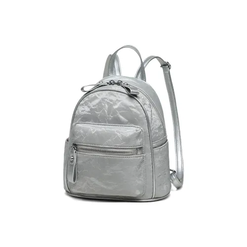 COMELY Рюкзак из коровьей кожи стандартный Women's Silver