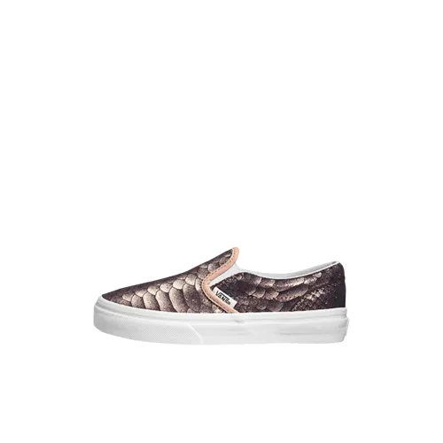 Vans CLASSIC Slip-On Low Top Детские Скейтбординги Розовое Золото Детские