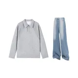 Повседневная спортивная одежда (Фотиния серый + светло-синий)