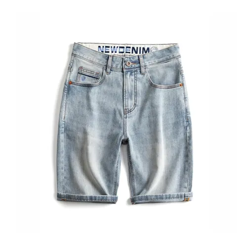 OGQG Light Blue Men's Denim Shorts OGQG Светло-голубые мужские джинсовые шорты