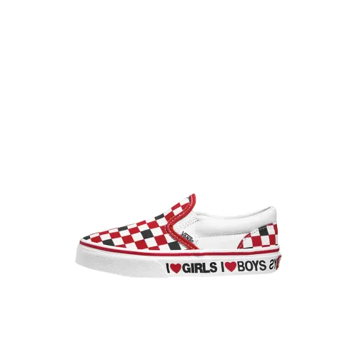 Vans CLASSIC Slip-On Low Top Детские Скейтбординги Красный Детский