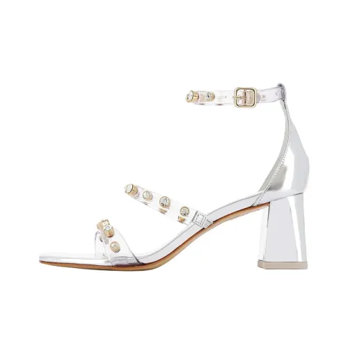 SOPHIA WEBSTER ROSALIND Gem one Ремень Сандалии 6 см Женские Серебристые