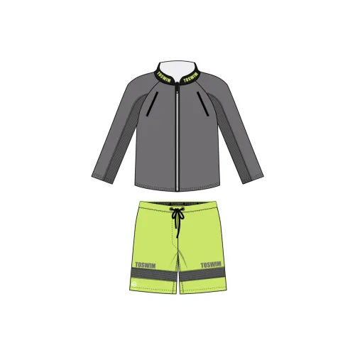 TOSWIM Серый Зеленый Радужный Купальники для Детей