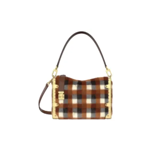 LOUIS VUITTON SIDE TRUNK Клетчатая Сумка через плечо Средняя Женская Коричневая