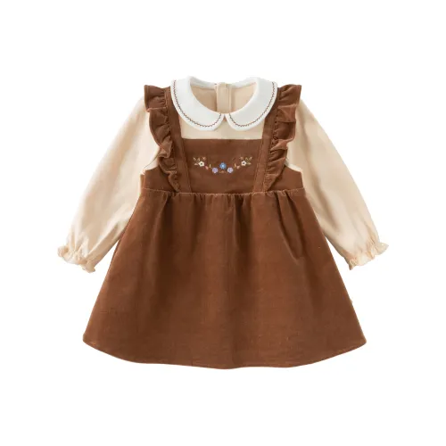 DAVE&BELLA Коричневые Платья для Дошкольников