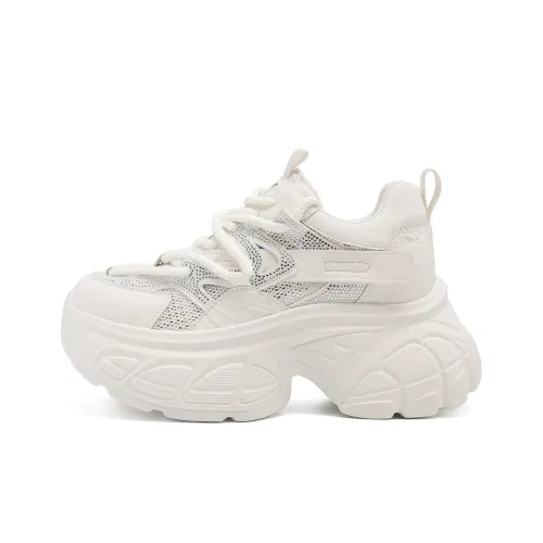 RED DRAGONFLY Дышащие Кроссовки с Низким Верхом и Толстой Подошвой для Увеличения Высоты Женские