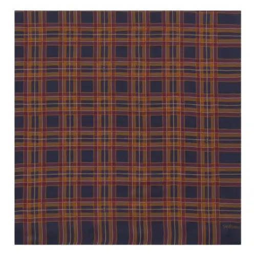 SAINT LAURENT Шелковые шарфы Унисекс Морской синий