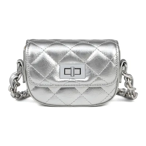 Crtnzo Kroez Сумка через плечо из синтетической кожи стандартная женская серебряная