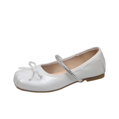 Wuji Французский Стразы Ремешок на щиколотке Туфли Мэри Джейн Плоская подошва с Юбкой Открытый носок Обувь без подкладки Женские