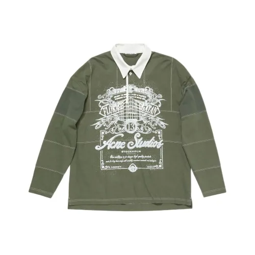 Acne Studios Винтаж Зеленый Унисекс Поло