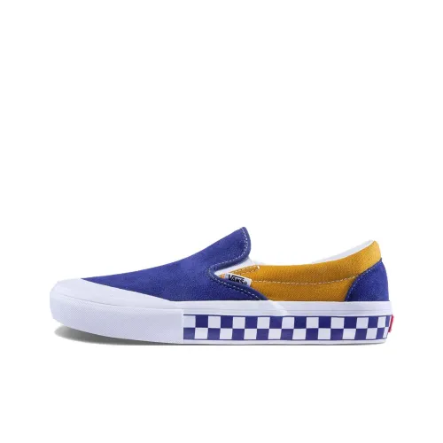 Vans Slip On Скейтборд Кроссовки Унисекс Желто-Синие
