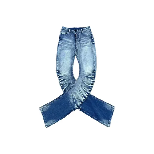 YICHEN Синий [Самостоятельное высокое качество] Унисекс Джинсы