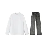 Повседневная спортивная одежда (белый + светло-серый)