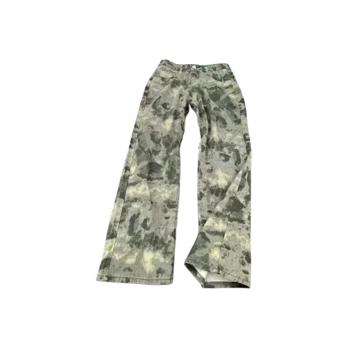 PAINT STAIN Мшисто-зеленый Унисекс Джинсы