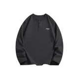 [Устойчивый к истиранию и скатывания] Темно-серый (Синий Серый Этикетка Логотип на груди)