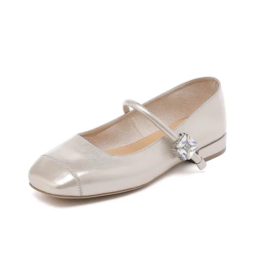 DAPHNE Туфли Мэри Джейн Шампанское Женские