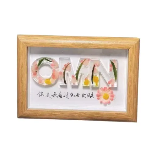 AIQINGCAOZHILIANWANJU Эпоксидная заливка Сушеный Цветочный Дизайн Буква Фоторамка DIY Игрушки