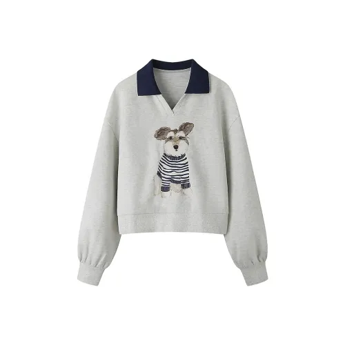 Vine Color Серый Женский Свитшот