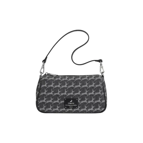 Miao Di Ткань Сумка через плечо Женская Джинсовая Черная