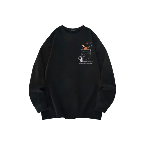 YIWEN Длинный рукав Т-рубашка Унисекс