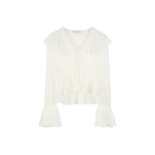 NancyCavally Белые Женские Рубашки