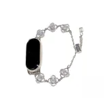 Серебряная цепь + Прозрачный белый ромб