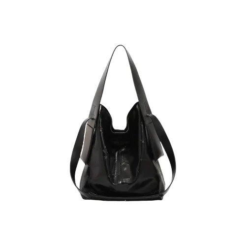 PESASRIE Сумка через плечо из микрофибры синтетическая кожа женская черная