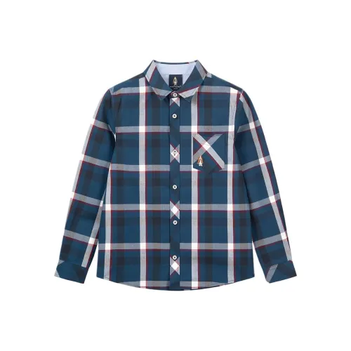 Hush Puppies Клетчатый Детский Топ Осенний Весенний Детский