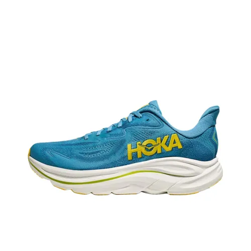 HOKA ONE ONE CLIFTON 10 Повседневные Беговые Кроссовки Мужские Синий Желтый