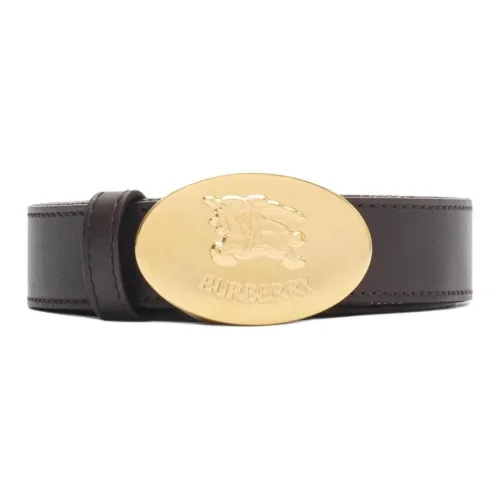 Burberry Двухсторонний Ремень В Клетку С Символом Knight Stamp Вручную Прокрашенные Края Выгравированный Символ Equestrian Knight Design Конный Рыцарь На Пряжке