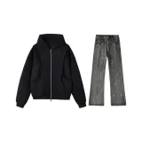 Повседневная спортивная одежда (черный + светло-серый)