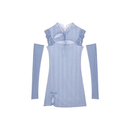 LSVE Синий Женские Платья без рукавов