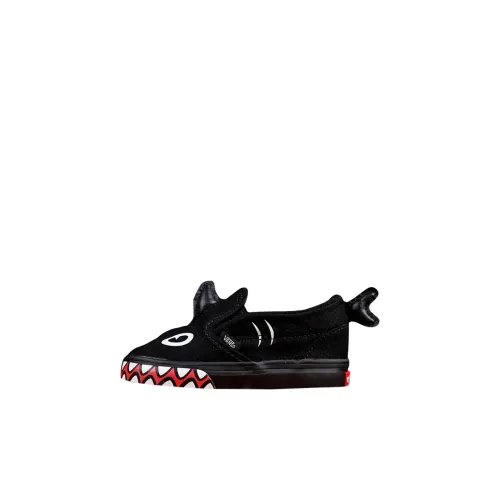 Shark Week x Vans Slip On Low Топ Обувь для малышей Черный белый Infant And Toddler