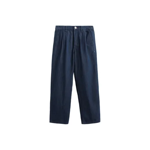 UKTK Темно-синие джинсы унисекс