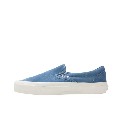 Vans CLASSIC Slip-On Скейтборд Кроссовки Мужские Синие Белые