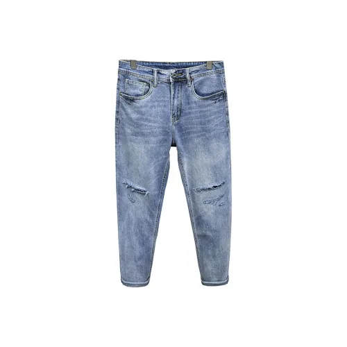 MH Синий Мужской Джинсы