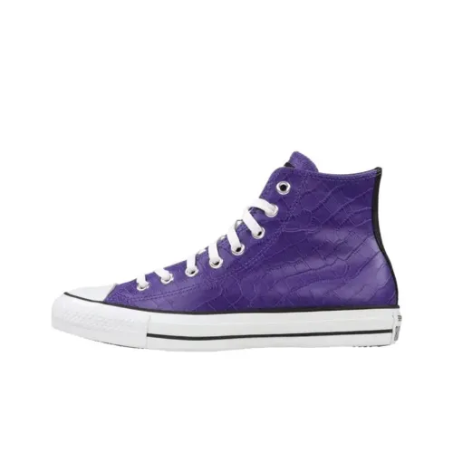 Stussy x Converse Chuck Taylor Hi High Скейтборд Кроссовки Унисекс Фиолетовый